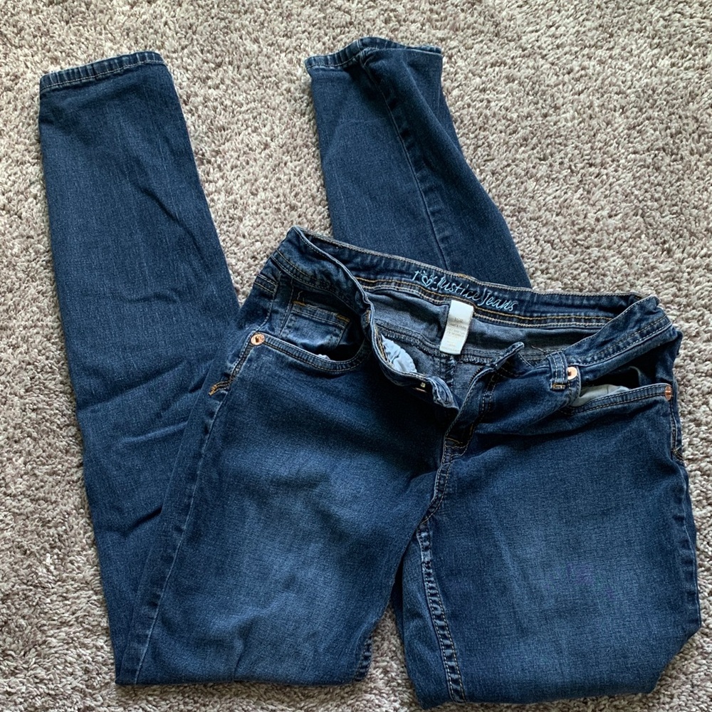 Justice Girls Deep Blue Skinny Jeans